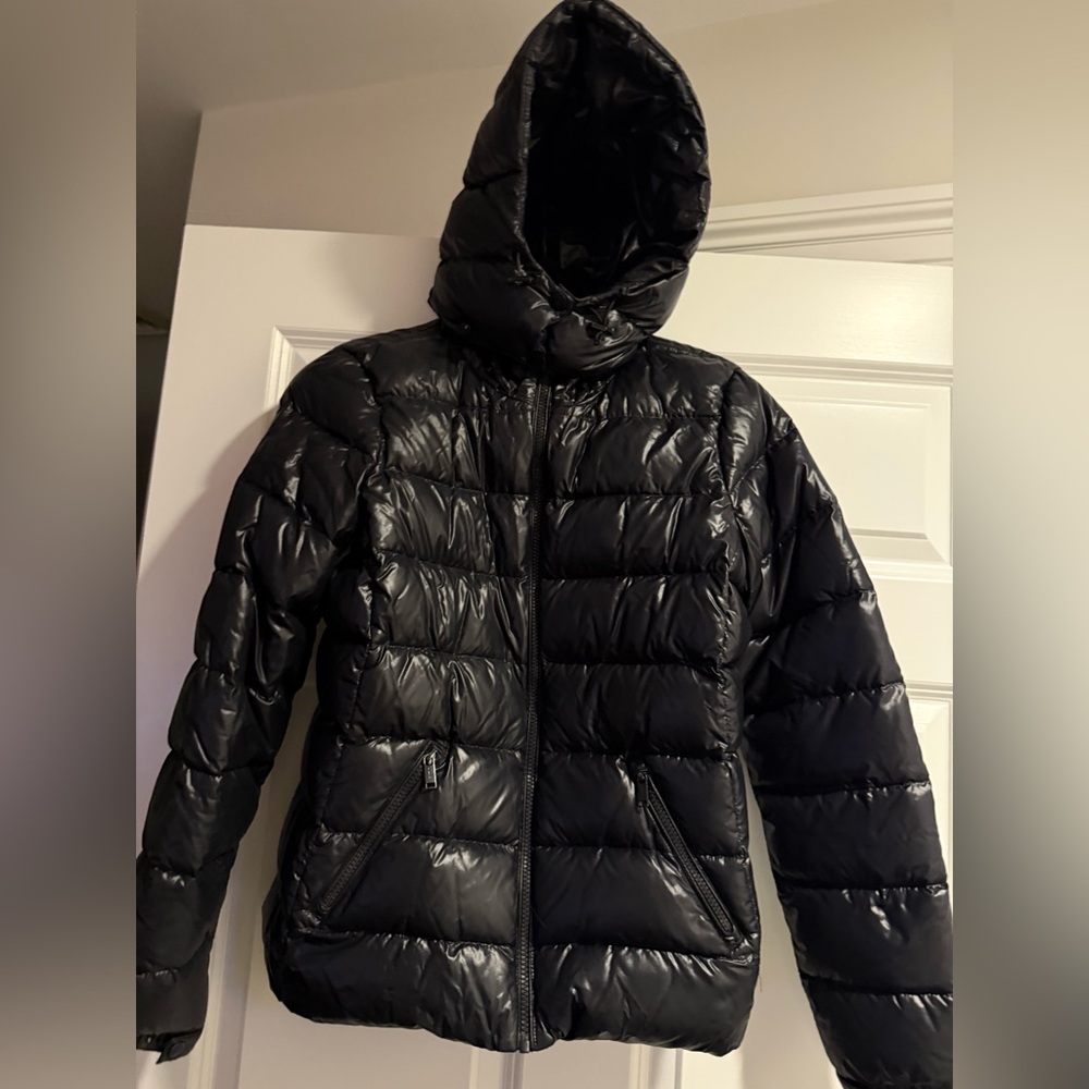 Babaton Shiny Black Puffer Jacket